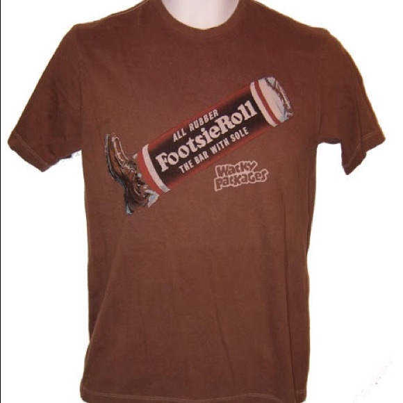 NWT. 10 Again Wacky Packages | FootsieRoll T-Shirt - Picture 1 of 4